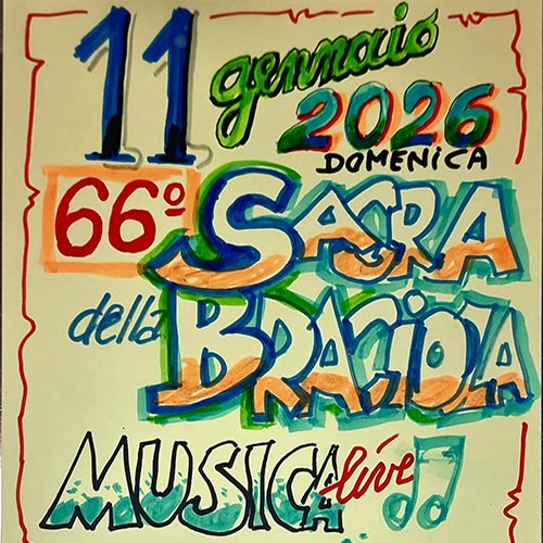 Locandina della Sagra della Braciola a Camerata Nuova con i dettagli dell’evento sui Monti Simbruini