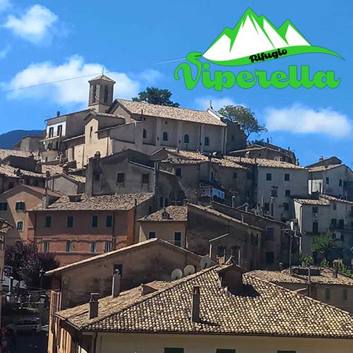 Veduta di Filettino tra i Monti Simbruini, punto di arrivo del Sentiero dei Briganti